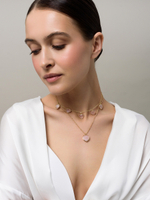 Колье "Lovely" с розовым кварцем Gold