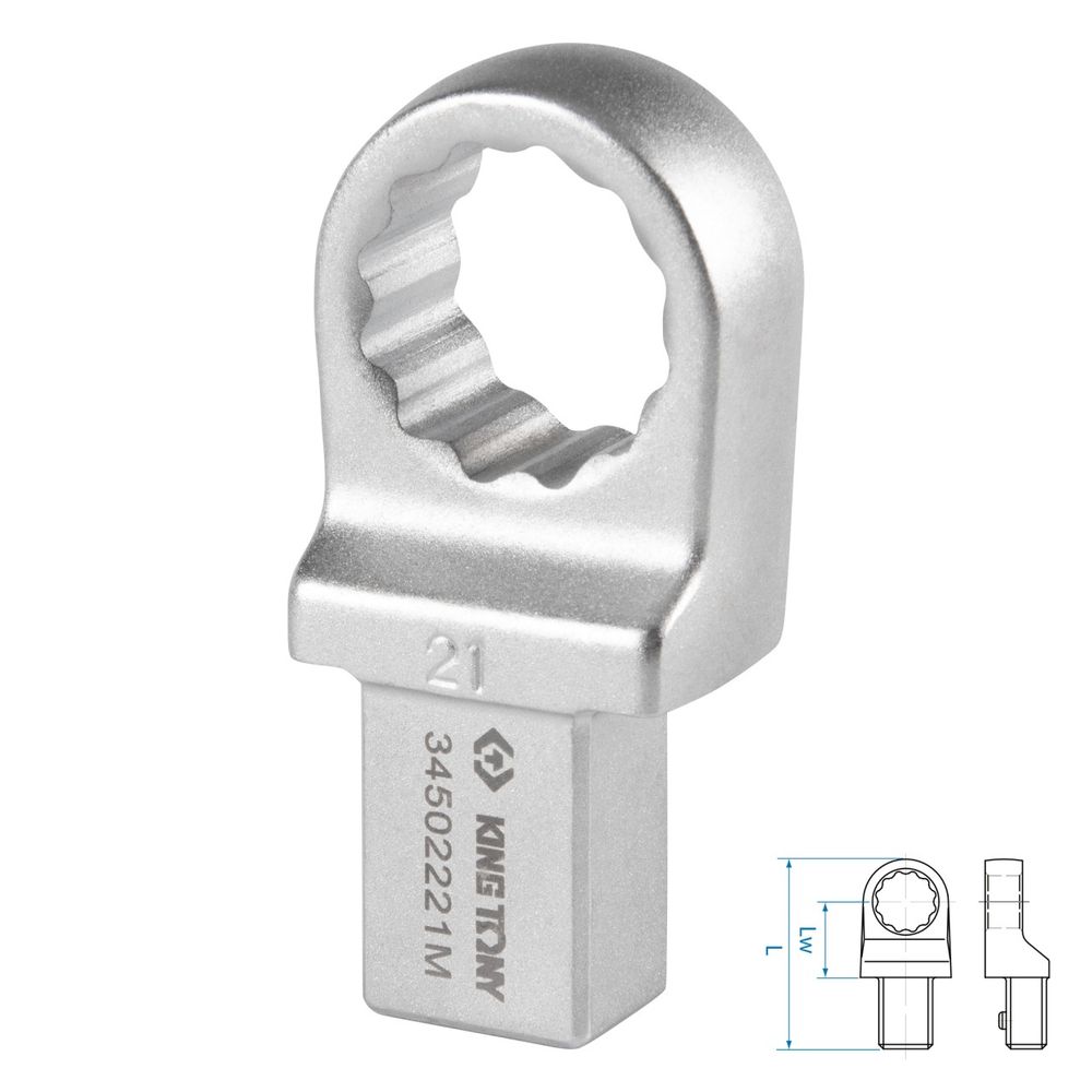 KING TONY (34502221M) Насадка накидная серии "FIT", 21 мм, 14х18 мм