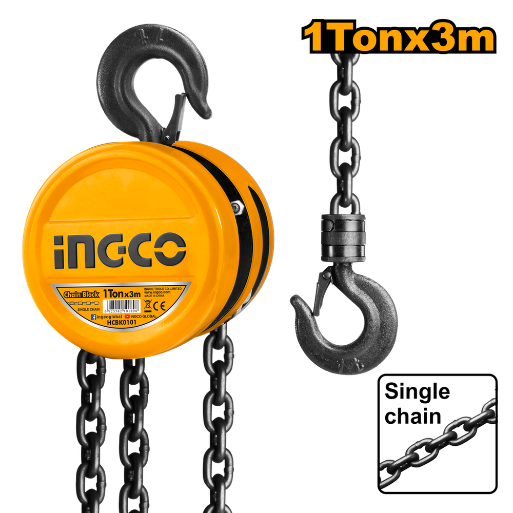 Таль цепная INGCO HCBK0101 1 т/3 м