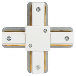 Коннектор ЭРА TR-1PA-СX-WH X-образный для однофазного шинопровода белый