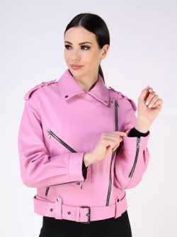 Кожаная куртка демисезонная косуха оверсайз