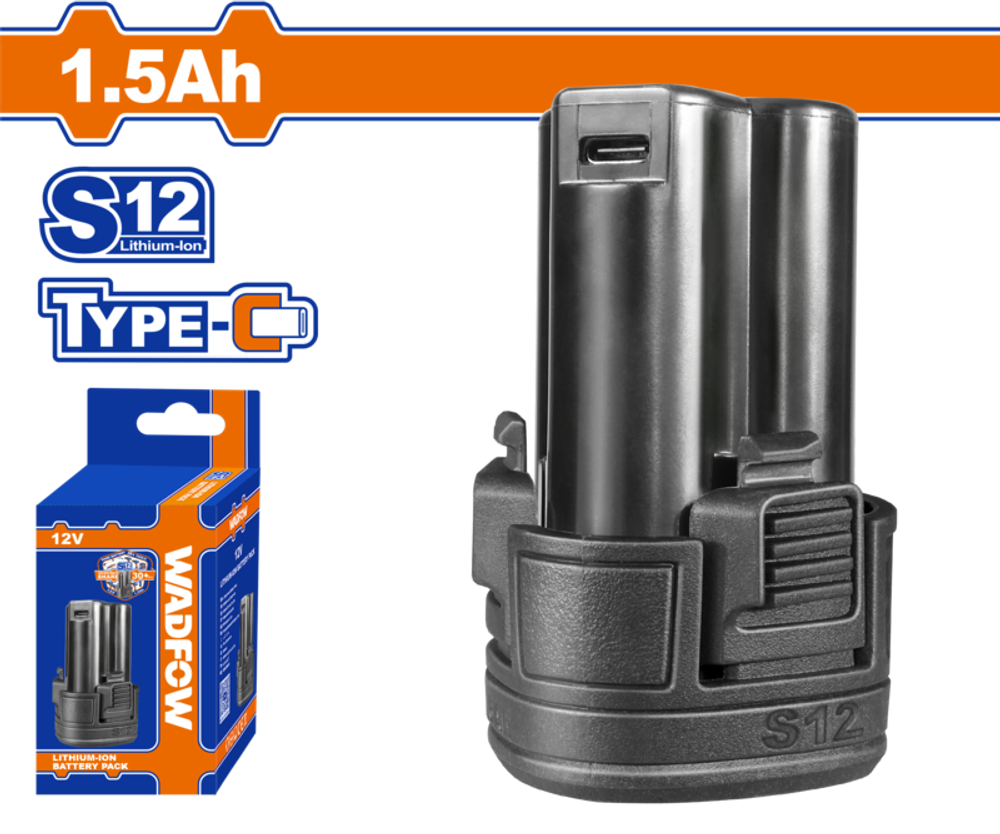 Аккумуляторная батарея 12В 1.5 Ач Type-C (20) WADFOW WLBS5150