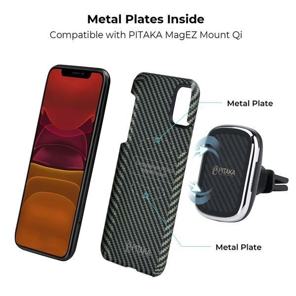Чехол Pitaka MagEZ Case для Apple iPhone 11 (Black/Yellow Twill)