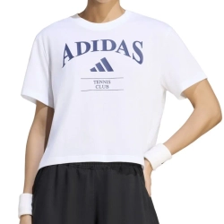 Женская теннисная футболка Adidas Heritage Tennis Graphic - white