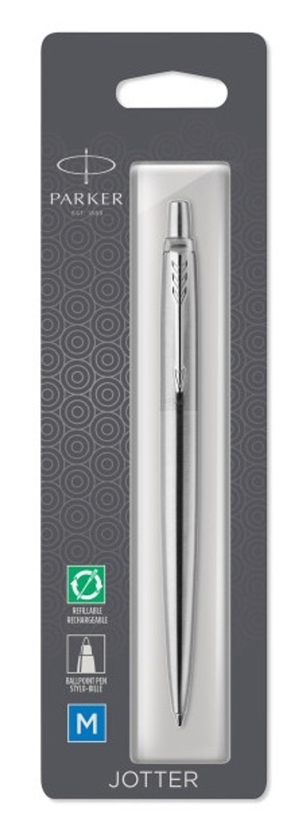 Шариковая ручка Parker Jotter Core K61 Stainless Steel CT , стержень: Mblue в блистере
