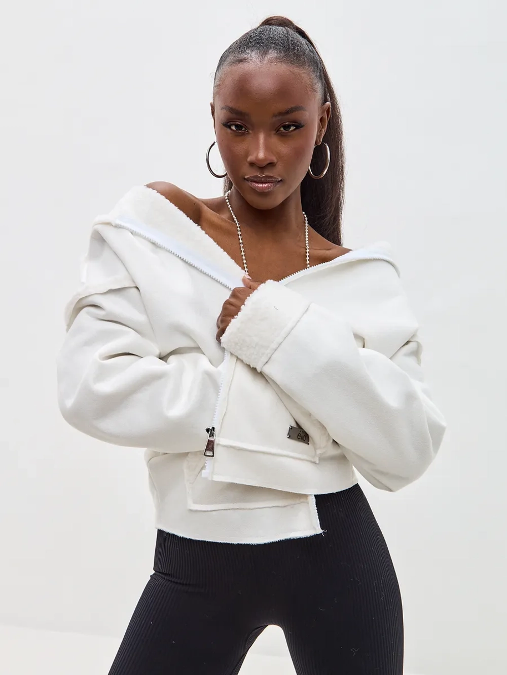 Зип Худи с начёсом и мехом 