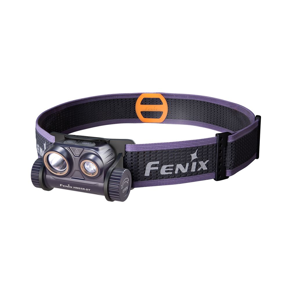 Фонарь светодиодный налобный Fenix HM65R-DT Dual LED 1500 лм, фиолетовый