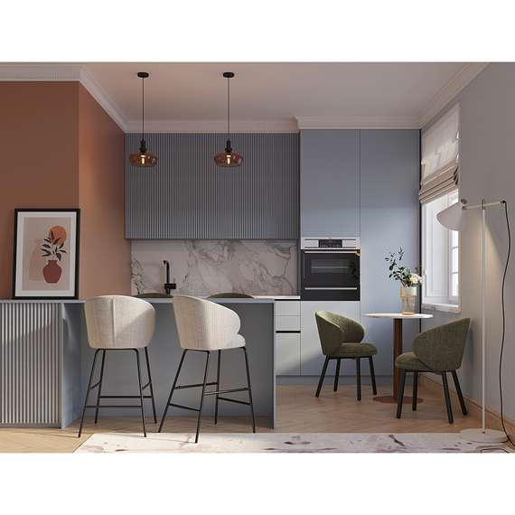 Полубарный стул Comfy, 67 см, молочная рогожка