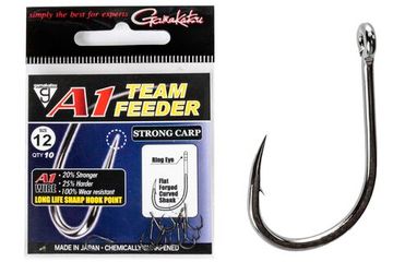 Крючки Gamakatsu A1 TEAM FEEDER HOOKS STRONG CARP разм. 12 10шт.