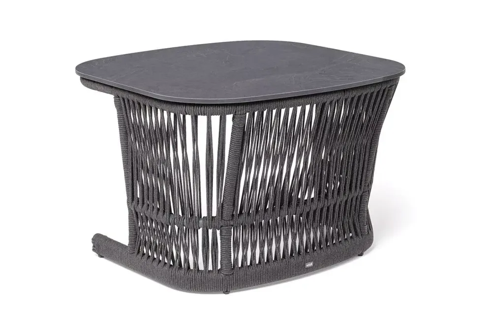 "Лугано" журнальный стол 76х76 H55 см из HPL, цвет "серый гранит"