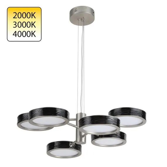 5451/99LB L-VISION ODL_EX26 черный/никель/металл/керамика/акрил Люстра LED 99W 2000К/3000K/4000K Rivera