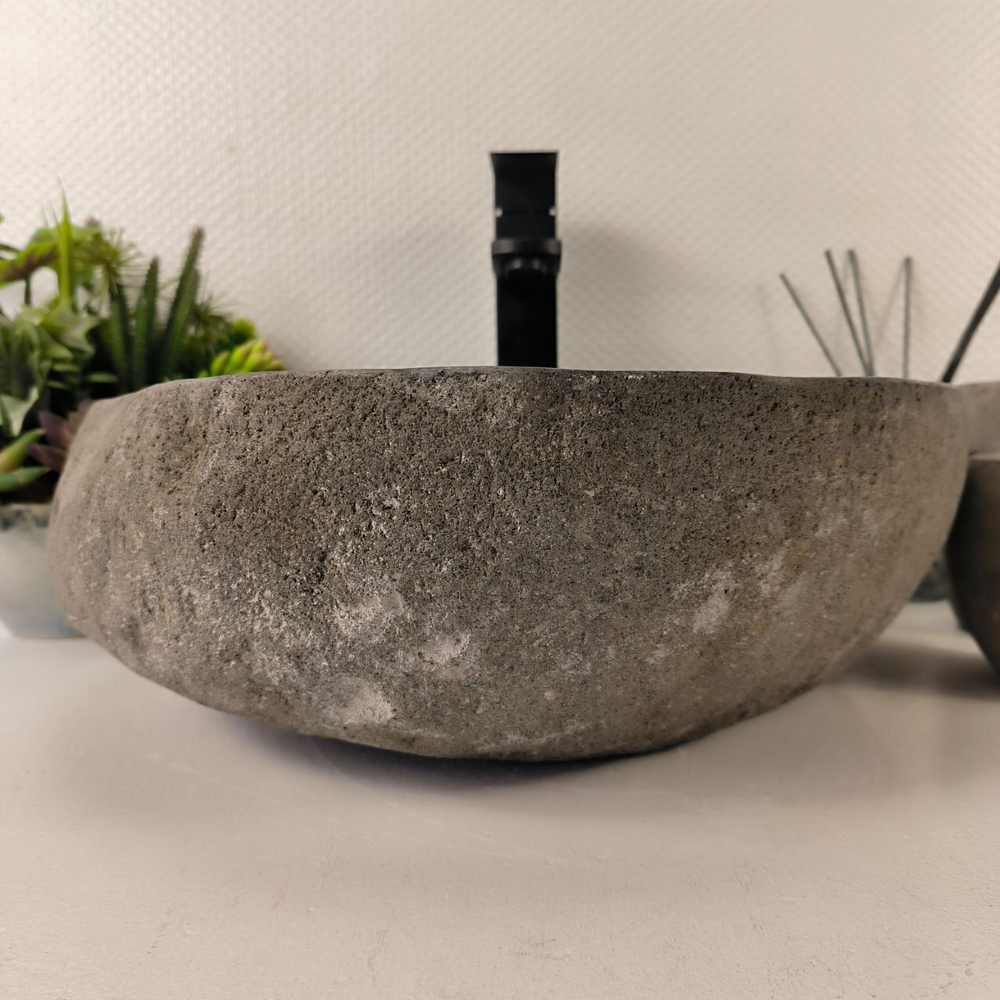 Каменная раковина из речного камня RS-05445 (42*38*14) 0856 из натурального камня