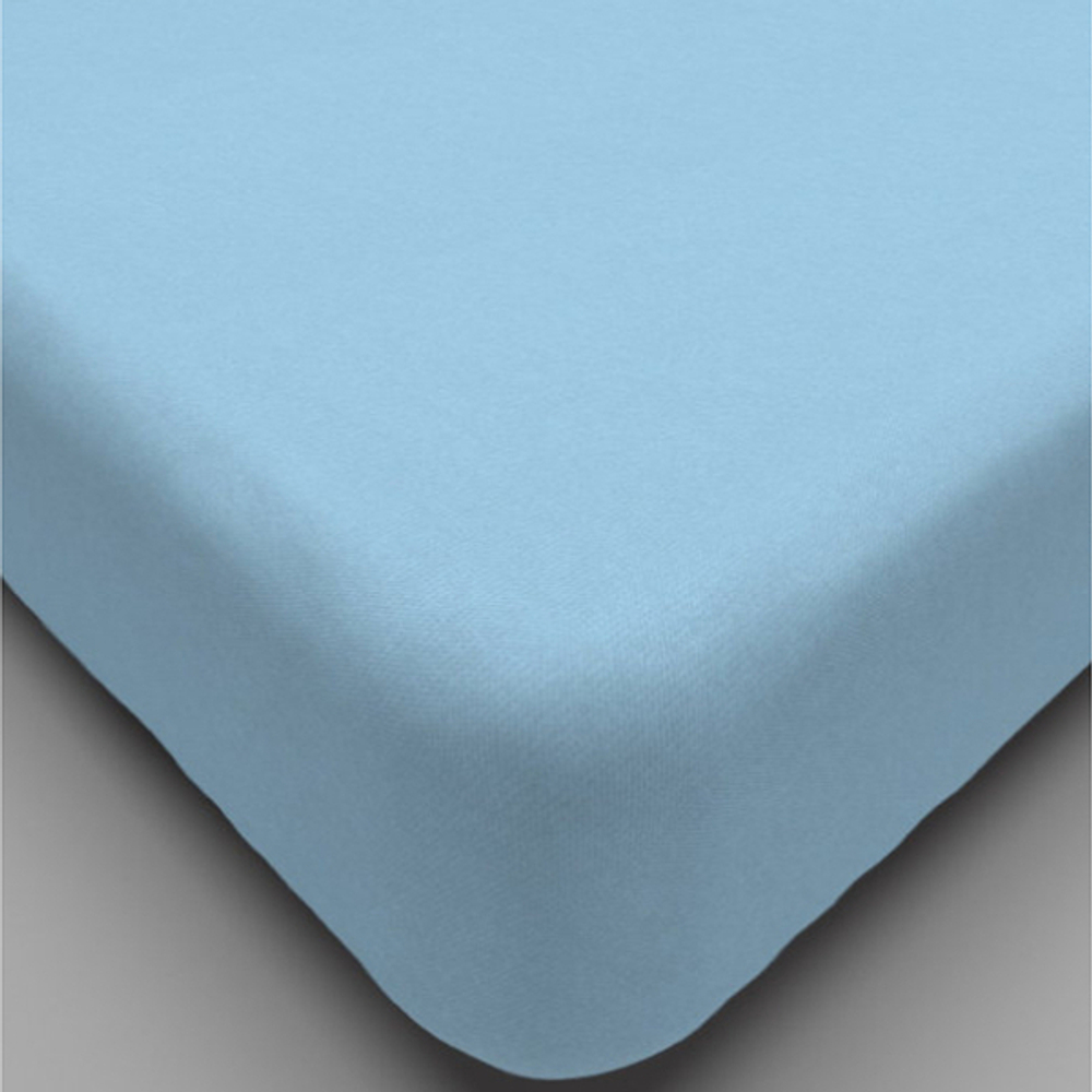 Простыня трик. на резинке 180*200*20 Голубой ТГ