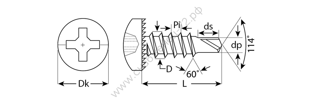 ЗУБР КЛМ-СЦ 9.5 х 3.5 мм, цинк, конусная головка, саморез со сверлом для листового металла, 22000 шт (4-300170-35-09)