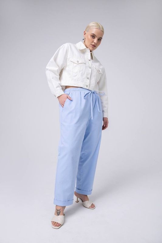 Брюки чиносы из хлопка, голубой