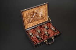 Набор лафитников "Русский Лес" 6 шт. в подарочном футляре