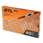 AFFIX (AF35100140C) Набор метчиков и плашек SK-5 M3-M12, кейс, 40 предметов