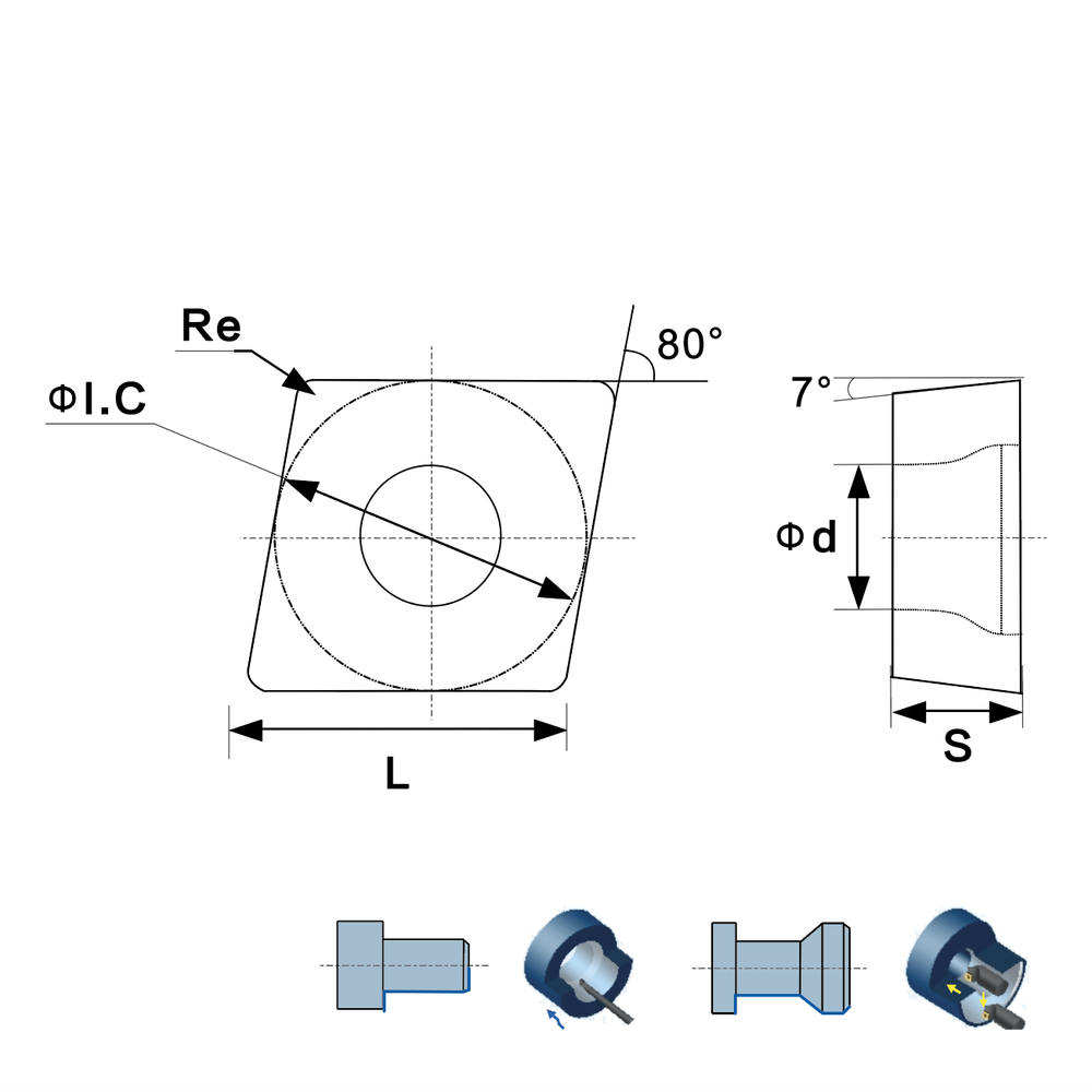 CCMT060208-PF3 VM1305 пластина для точения