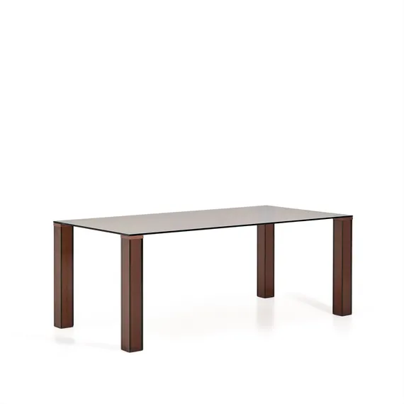 Стол Adularia из коричневого закаленного стекла 200 x 100 см