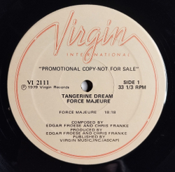 Винтажная виниловая пластинка LP Tangerine Dream Force Majeure (USA 1981)
