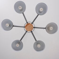 Люстра на штанге ROLLA 6 Gray