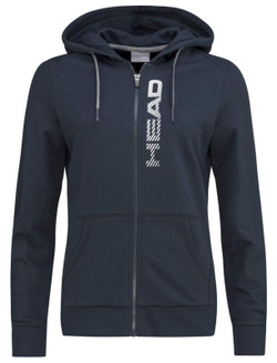 Женская теннисная куртка Head Club Greta Hoodie FZ - Blue