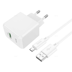 Зарядное устройство на Micro-USB Hoco CS12A QC3.0 (white)