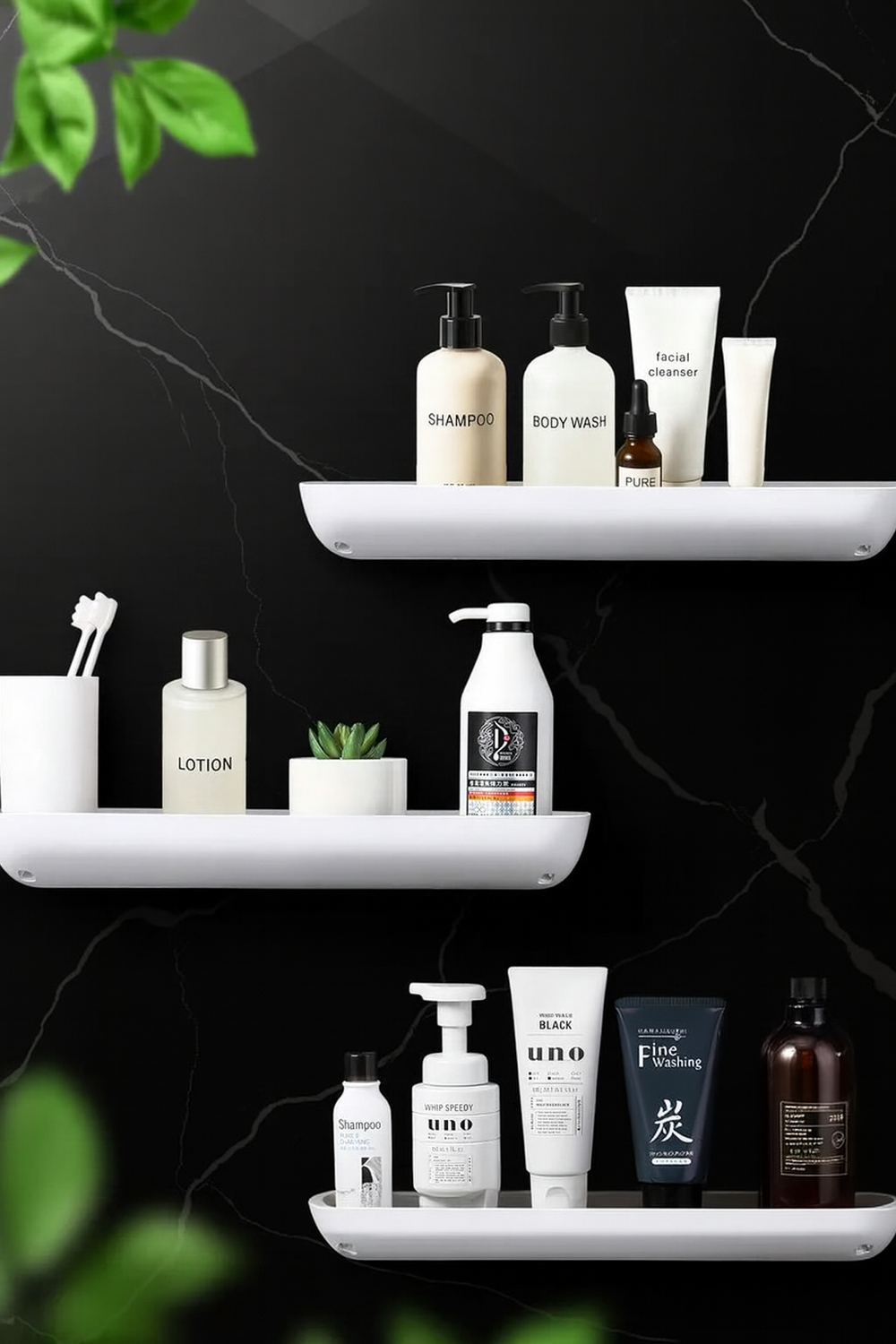 Комплект полок для ванной без сверления