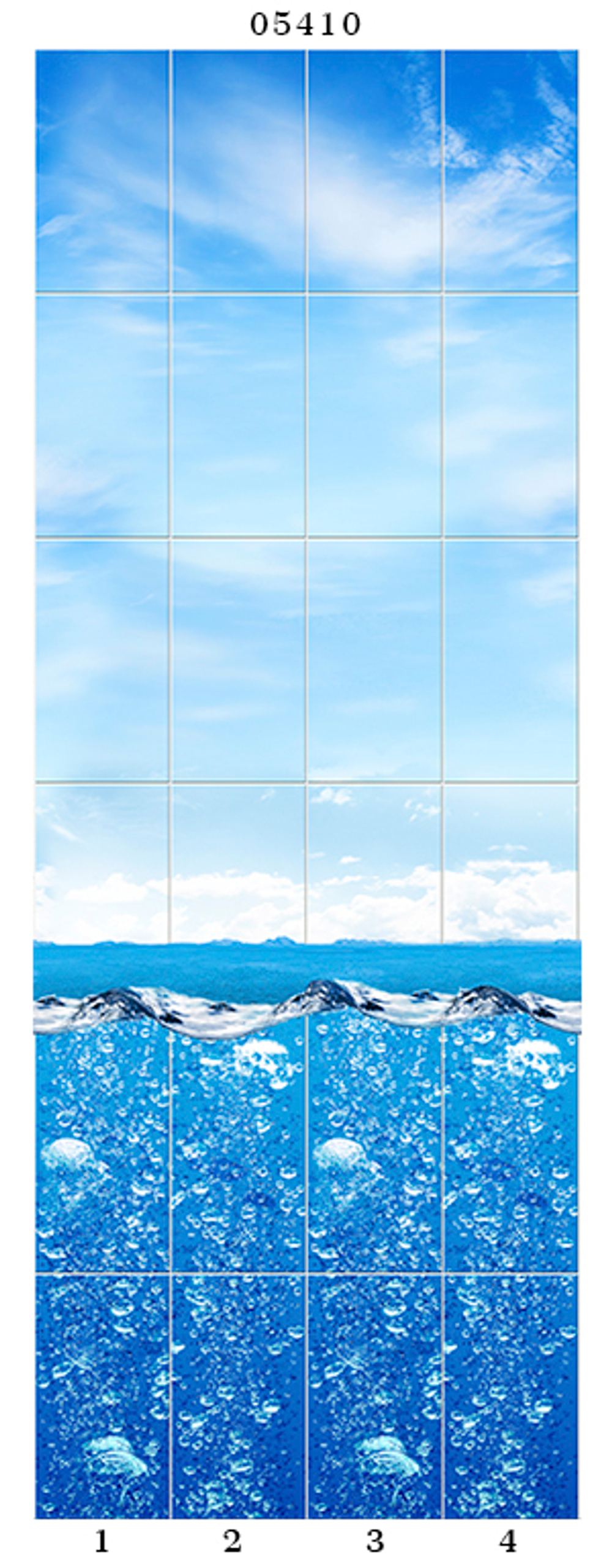 Панель ПВХ фотопечать 3D Panda Всплеск эмоций 2700х250 мм