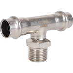 ROMMER Тройник с НР 15x1/2" из нержавеющей стали прессовой