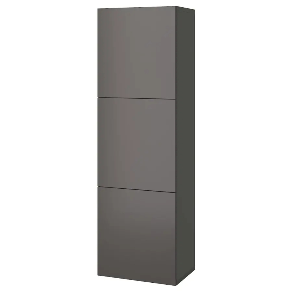 Комбинация для хранения - BESTÅ/ BESTА IKEA/ БЕСТА/БЕСТО ИКЕА, 193х60 см, темно-серый