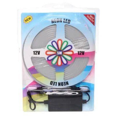 Гирлянда для дома Лента светодиодная NEON 5 м* 10мм, 600 ламп LED, 1 реж, степень защиты IP20, Белый