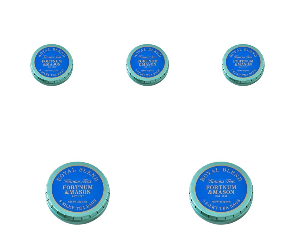 Fortnum and Mason Черный чай Royal Blend Pocket круглая банка в пакетиках, 5 штук по12,5г