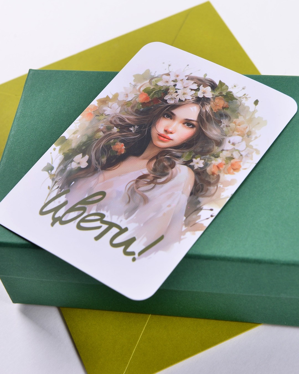 Мини-открытка "Цвети"