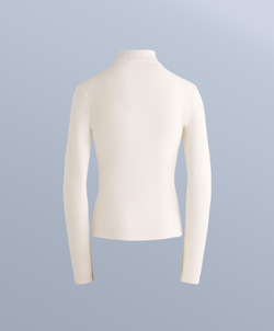 Oysho Термофутболка с застёжкой-молнией на половину длины, экрю