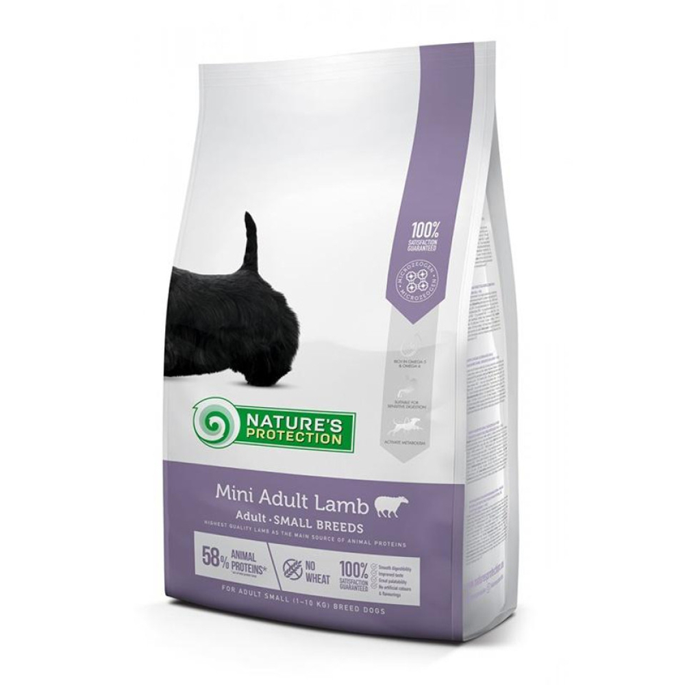 Nature's Protection Mini Adult Lamb сухой корм для собак мелких пород с ягненком, 18кг.