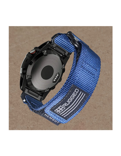 Нейлоновый ремешок Hemsut Rugged 26 мм для Garmin Fenix 7x 6x 5x, Tactix 7 Delta, Enduro 2, Instinct 2X (Синий)