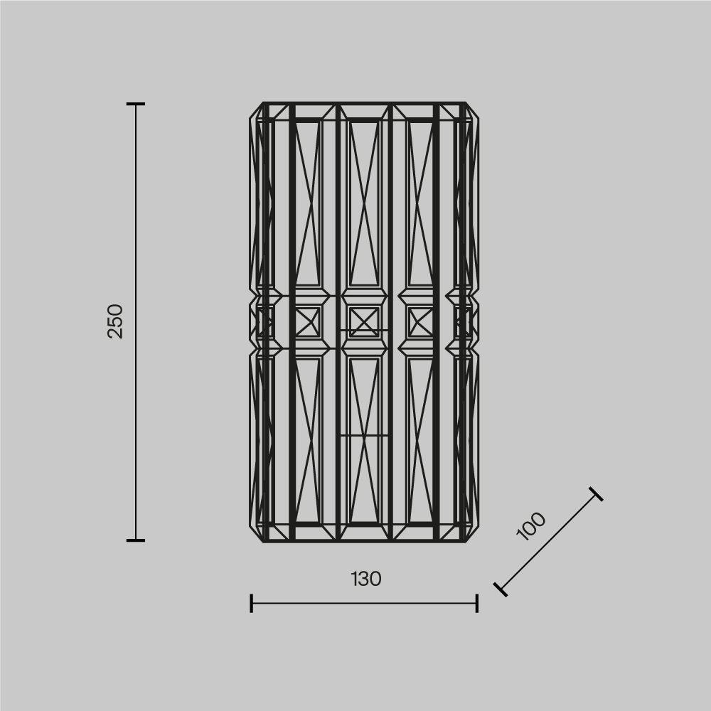 Настенный светильник Maytoni Facet MOD094WL-01G
