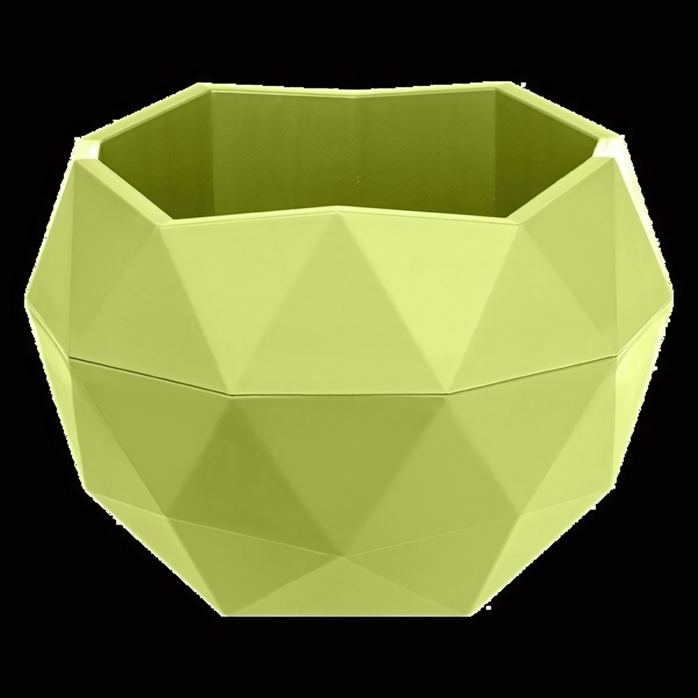 Кашпо для цветов пластиковое 0,45л d-12,3см «Топаз» Фисташковый