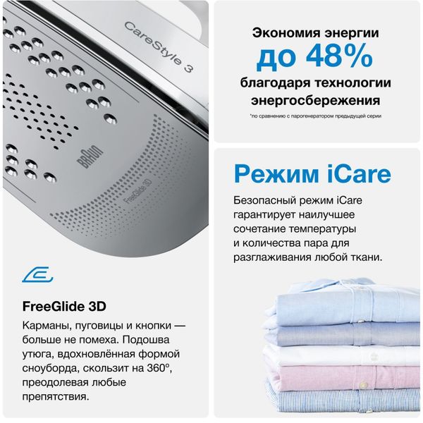 Парогенератор Braun CareStyle 3 IS3132WH