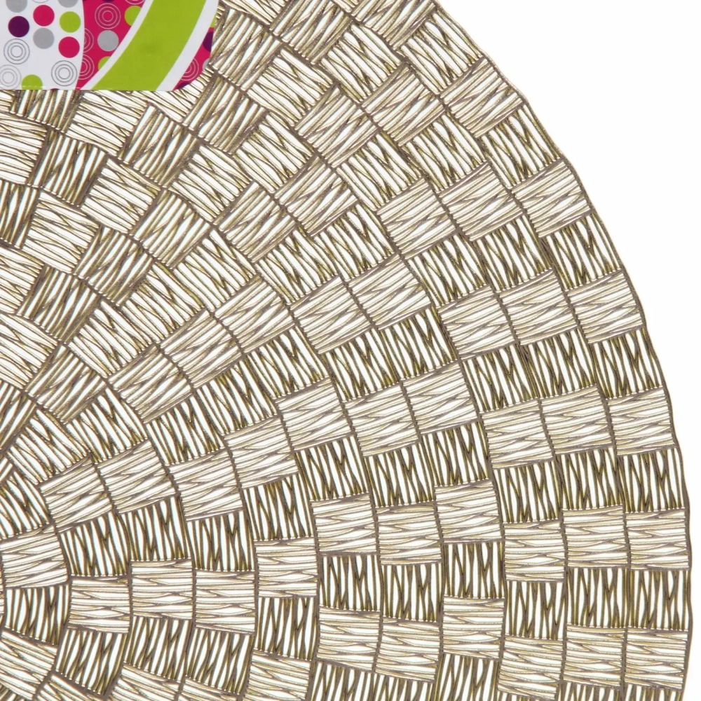 Салфетка плетеная 38см «Плетение» золото