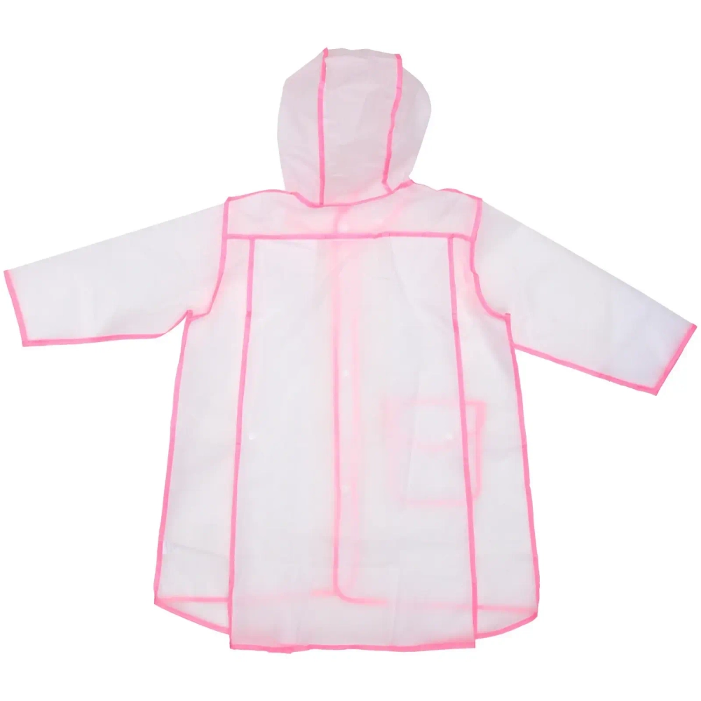 Дождевик-плащ детский «Neo» с капюшоном и завязками, на кнопках, цвет розовый, р. XXL(72*61см.)