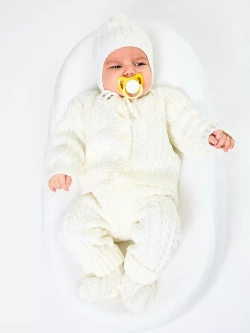 вязаный костюм для новорожденных