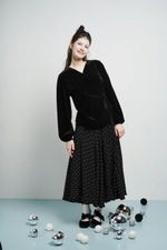 Рубашка на запах из бархата, "Пока часы 12 бьют" ПРЕДЗАКАЗ