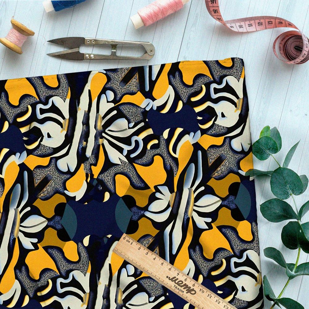 Ткань габардин  зебра глазами пчелы