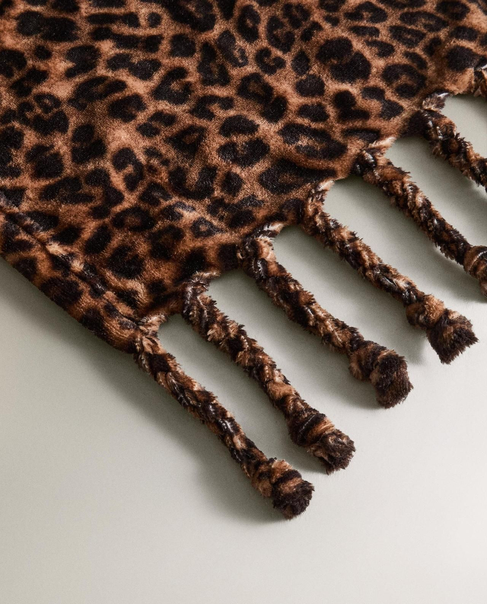 Zara Home - Леопардовое Флисовый плед, коричневый, 140x190 см