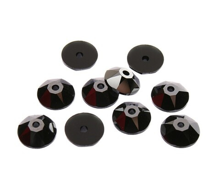 Стразы "Сваровски" Jet 5 мм, кристалл  черный (jet), 12 шт