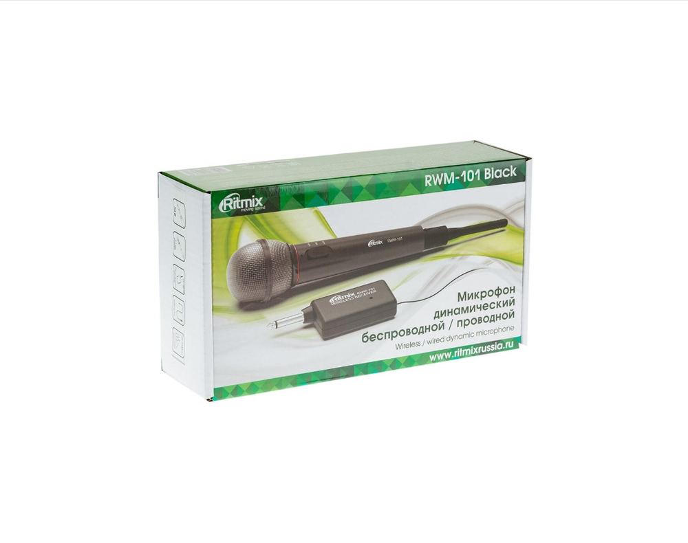Микрофон Ritmix RWM-101 черный беспроводной