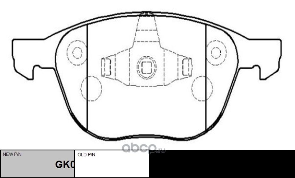 Колодка торм. Ford Focus II/III Mazda-3 C-Max Kuga Volvo С30 перед. (CKF-14) (CTR)