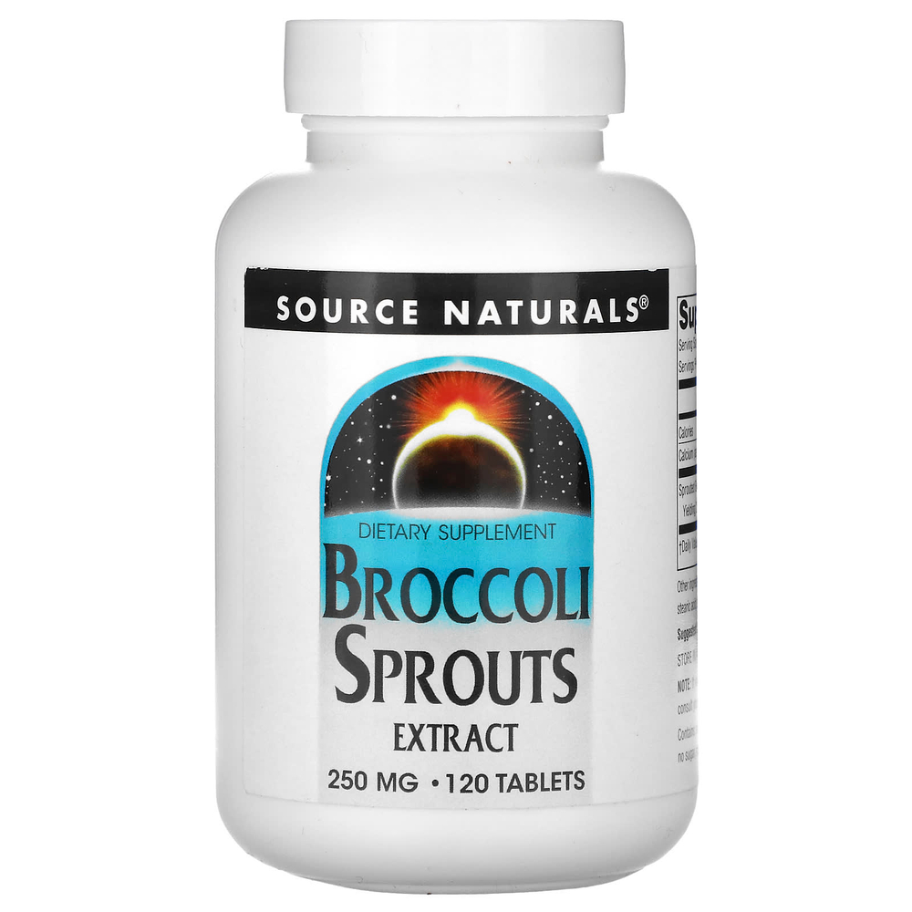 Source Naturals, экстракт ростков брокколи, 120 таблеток (125 мг в 1 таблетке)
